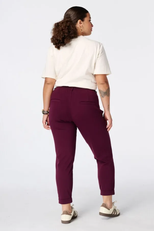 Tapered broek met elastische taille