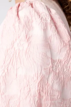 Top met jacquard mouwen