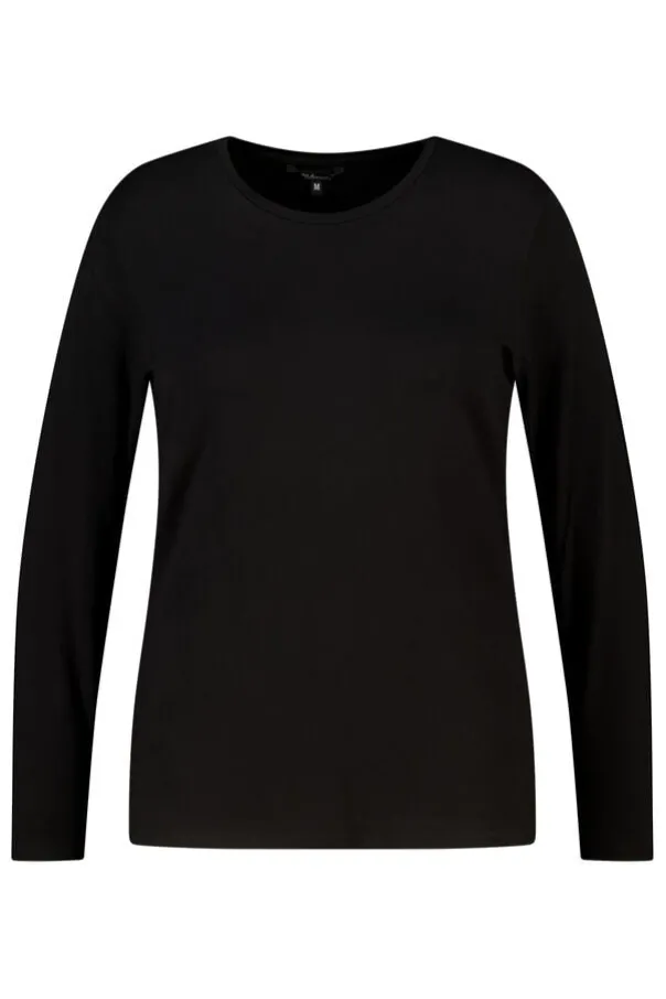 Top met lange mouwen en ronde hals