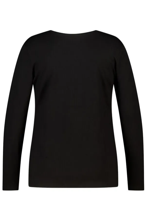 Top met lange mouwen en ronde hals