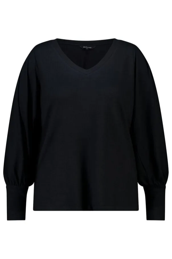 Top met pofmouwen
