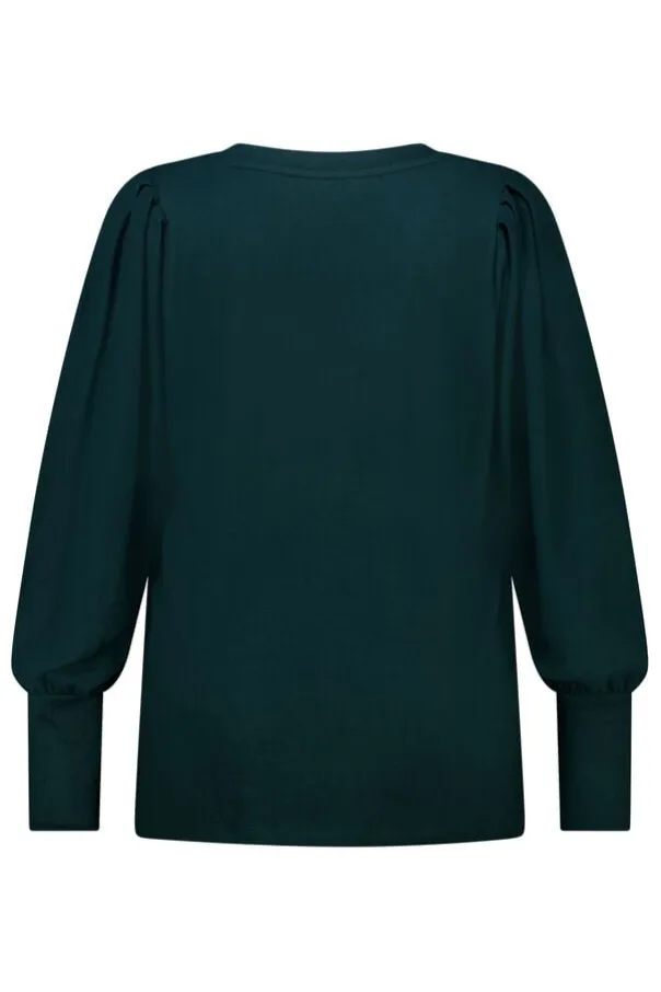 Top met pofmouwen