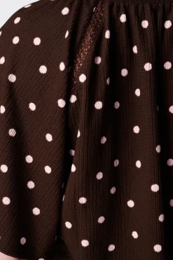 Top met print en v-hals