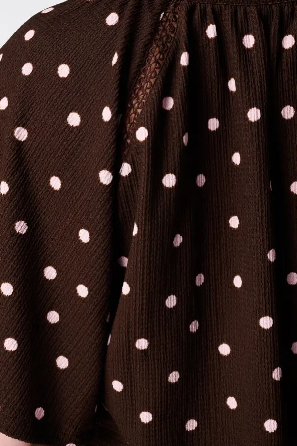 Top met print en v-hals