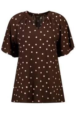 Top met print en v-hals