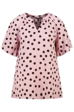 Top met print en v-hals