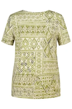 Top met print en V hals