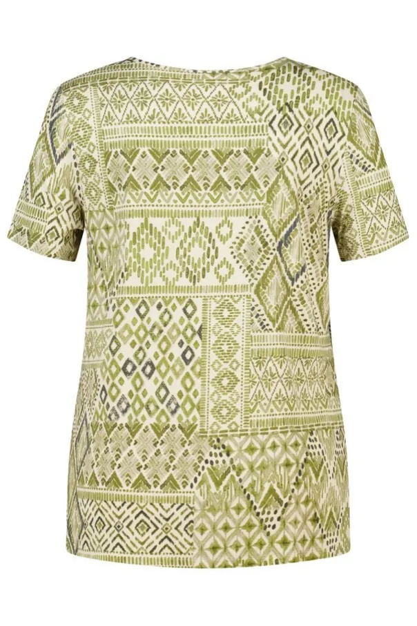 Top met print en V hals
