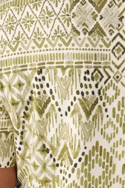 Top met print en V hals