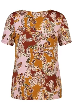 Top met print en V hals