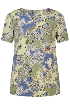 Top met print en V hals