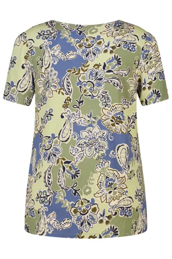 Top met print en V hals