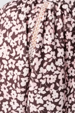 Top met print en v-hals