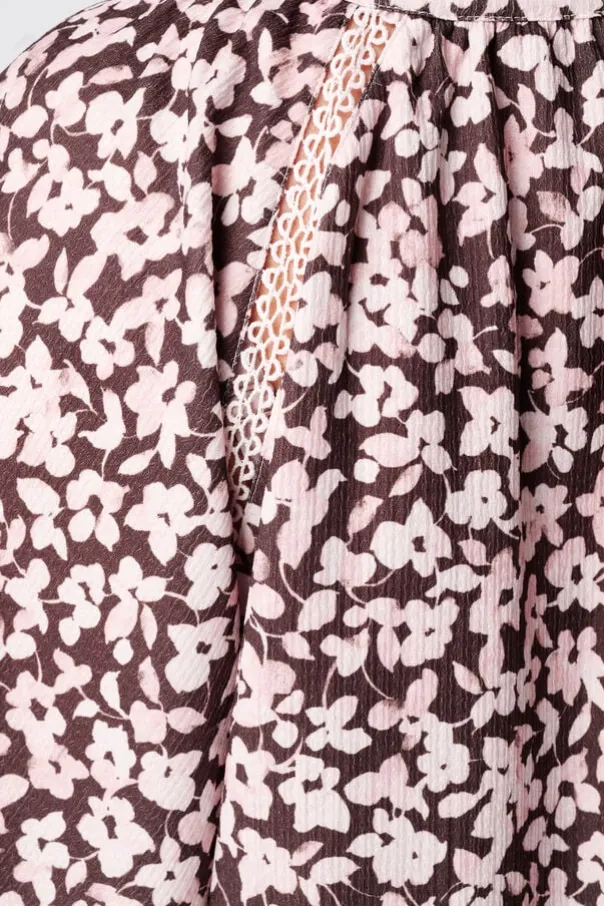 Top met print en v-hals