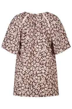 Top met print en v-hals