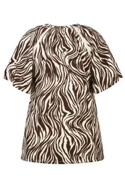 Top met print en v-hals