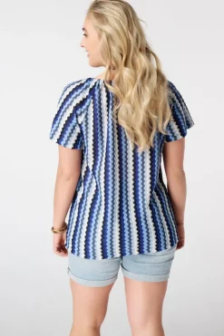 Top met zigzag print