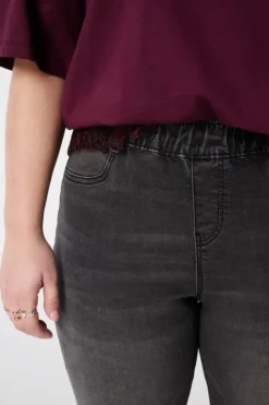 Tregging met denim look