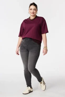 Tregging met denim look