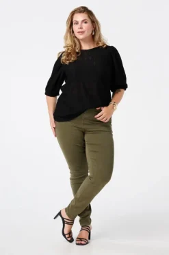 Tregging met denim look