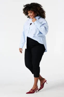 Tregging met denim look