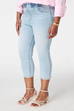 Tregging met denim look
