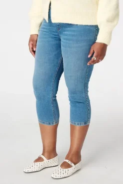Tregging met denim look