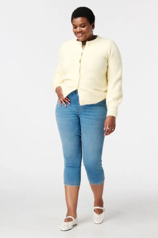 Tregging met denim look