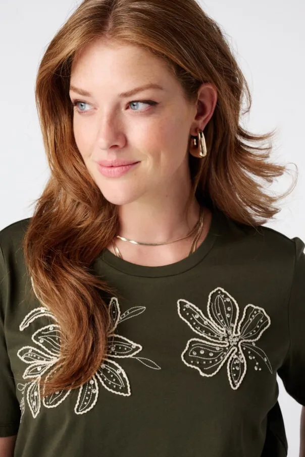 T-shirt met kralen