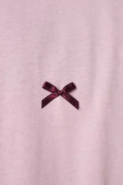 T-shirt met satijnen strikjes