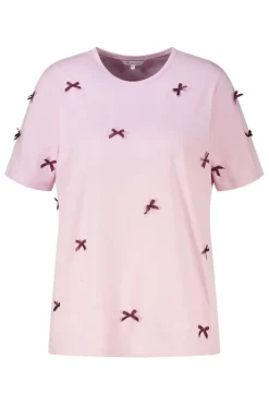 T-shirt met satijnen strikjes