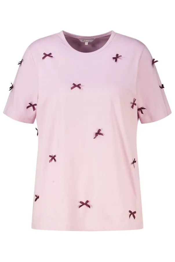 T-shirt met satijnen strikjes