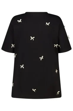 T-shirt met satijnen strikjes