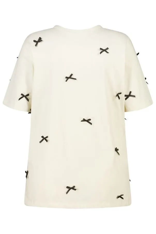 T-shirt met satijnen strikjes