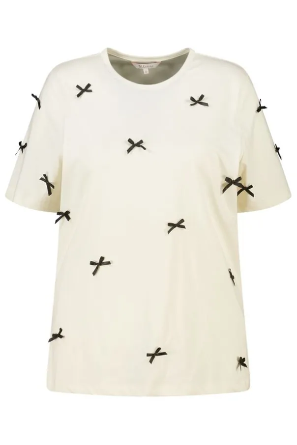 T-shirt met satijnen strikjes
