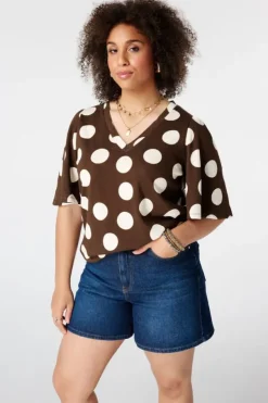 T-shirt met V-hals