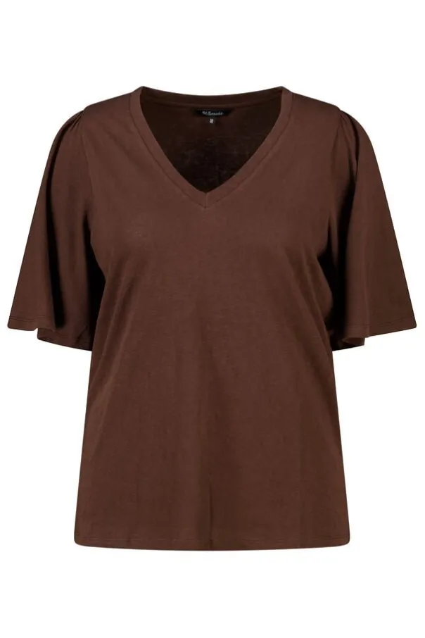 T-shirt met v-hals