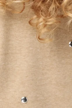 T-shirt van sweatstof met studs