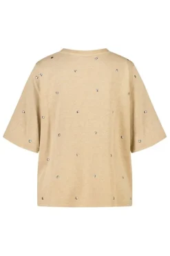 T-shirt van sweatstof met studs