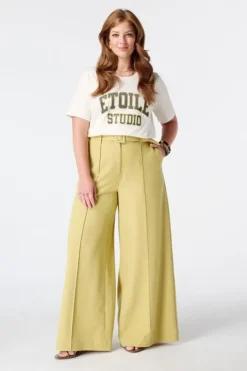 Wide leg broek met ceintuur