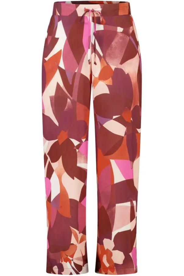 Wide leg broek met print