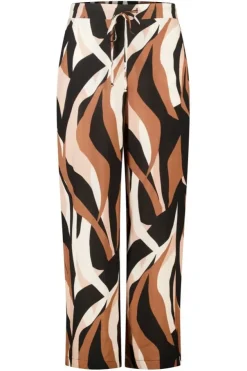 Wide leg broek met print