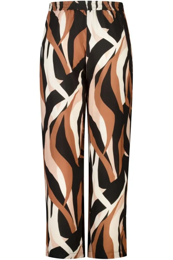 Wide leg broek met print