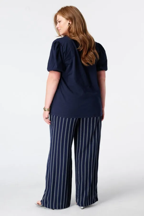 Wide leg broek met print