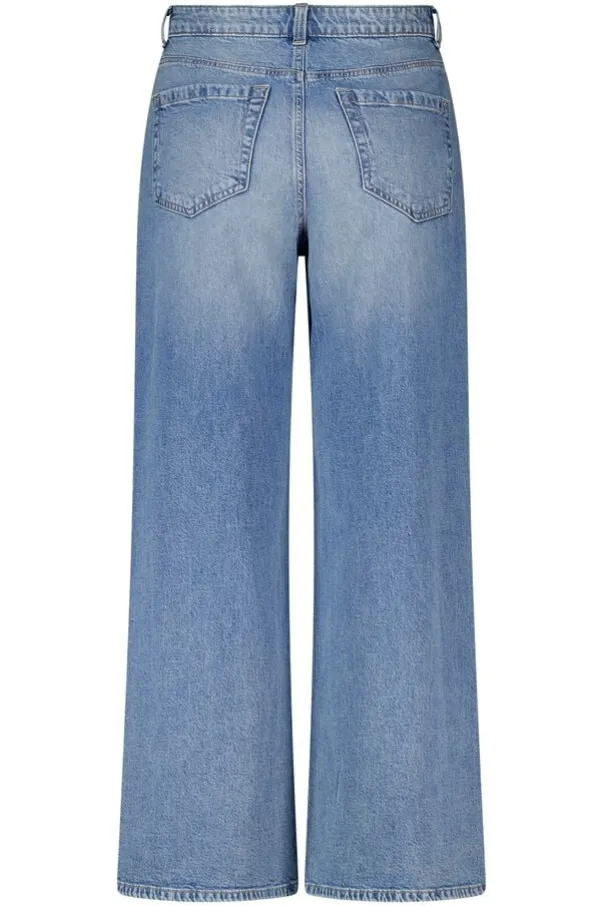 Wide leg jeans met hoge taille