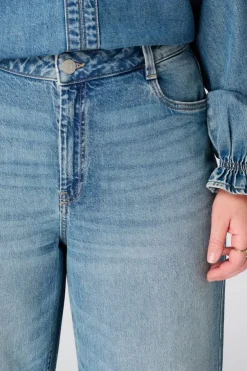 Wide leg jeans met hoge taille