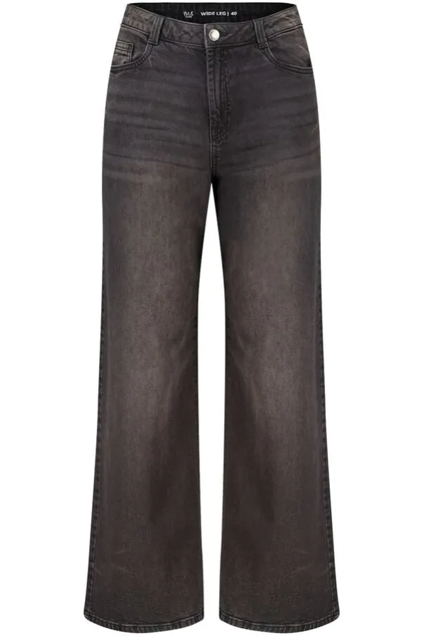 Wide leg jeans met hoge taille