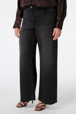Wide leg jeans met hoge taille