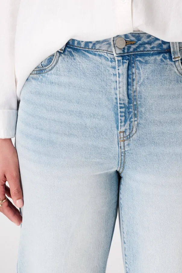 Wide leg jeans met hoge taille