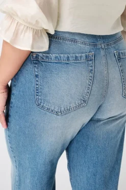 Wide leg jeans met hoge taille